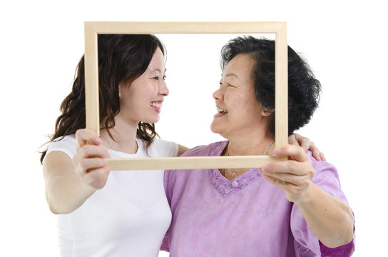 Asian Mother And Daughter Photo Frame