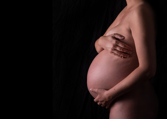 Young pregnent woman in her nine month.