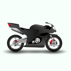 Cartoon sport motorcycle. Vector illustration of sportbike