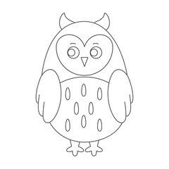 Owl for coloring book