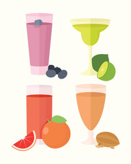 Cocktail of fruits and berries