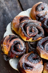 sweet rolls with cinnamon and chocolate