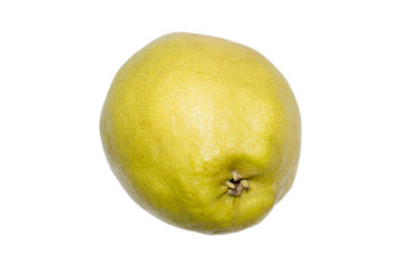 ripe yellow pear isolated on white background