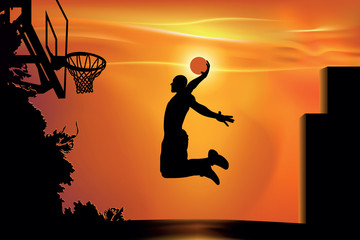 Obraz premium street basketball