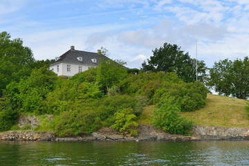 Fototapeta na wymiar Residential zone of Bygdoy, Oslo