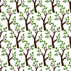 Trees seamless pattern