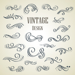 Set of ornamental vintage decorations