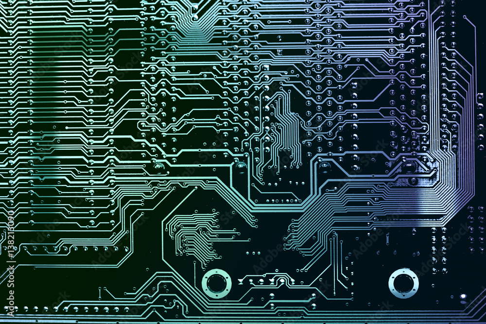Poster circuit board frame. electronic computer hardware technology. motherboard digital chip. tech science