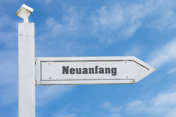 Schild 130 - Neuanfang