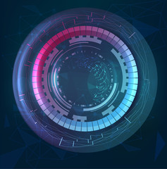 circles virtual reality on digital background