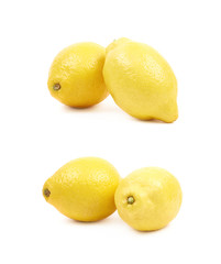Two lemon fruits isolated