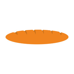 bread icon over white background. bakery products concept. colorful design. vector illustration