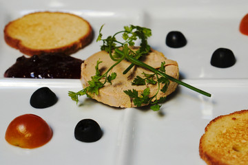 Foie gras in a restaurant