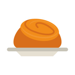 bread icon over white background. bakery products concept. colorful design. vector illustration