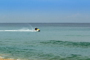 Fototapeta na wymiar High-speed watercraft Karon Beach