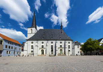 Altstadt von Weimar,Herderplatz mit Stadtkirche Peter und Paul, Weimar, Thüringen, Deutschland