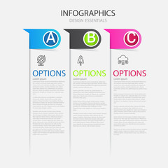 Modern infographics business design options banner.Vector illustration.