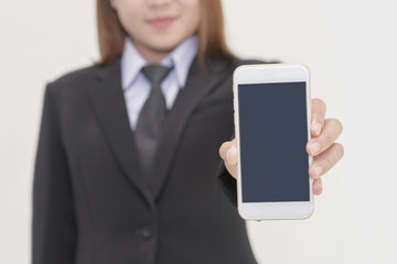 Business woman working in the office. Use the Phone