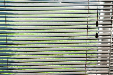 Looking out through an open blind and window