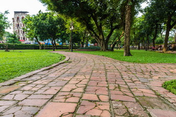 walkway in Green city park