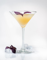 cocktail menu on a light background