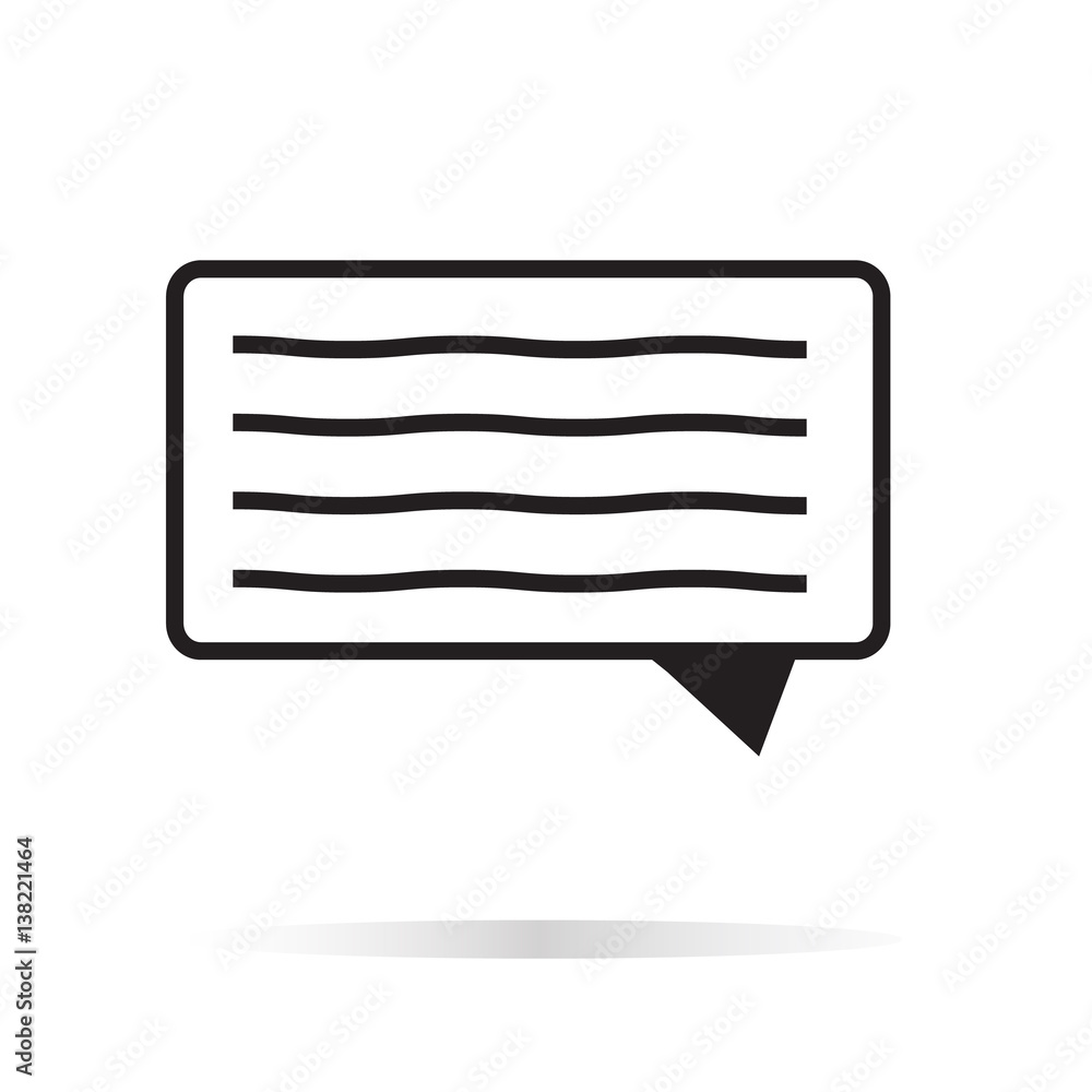 Aufkleber message icon on white background. message sign.