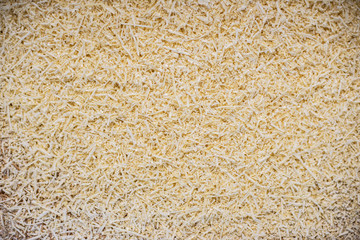 yellow wood shavings