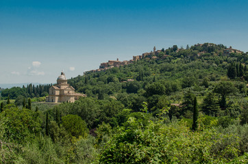 Fototapeta na wymiar Hill of Montepulciano, Tuscany, Italy