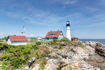 Portland Head Light lighthouse in Cape Elizabeth, Maine
