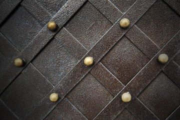 Vintage metallic pattern. Decorative checkered elements