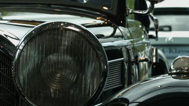 classic car closeup  with a motorized cameraslide