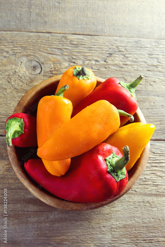 Wall mural organic bell peppers