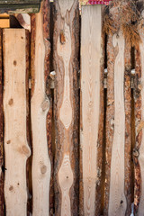 the board of the slab on the fence