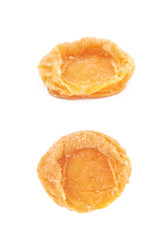 Single dried apricot isolated