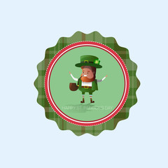 Saint Patrick Day Beer Festival Greeting Card Icon Flat Vector Illustration