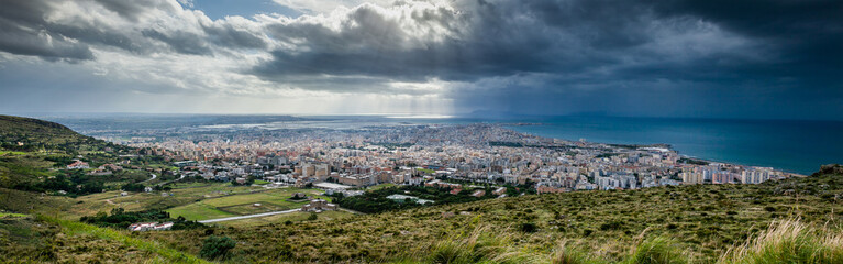 Fototapeta na wymiar Erice, Trapani, Sicily, Italy - Panoramic view