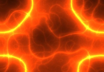 Abstract fiery fire colored orange lighting lines background