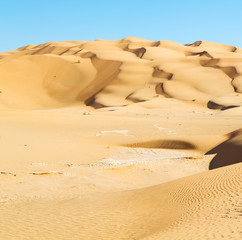 in oman old desert  rub al khali the empty  quarter and outdoor  sand dune