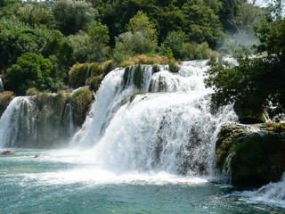 Fototapeta premium Górski potok w parku narodowym Plitvice Hrvatia