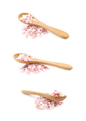 Spoon full of sprinkles isolated