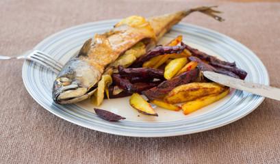 grilled fish and chips