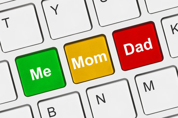 Computer keyboard with Family keys