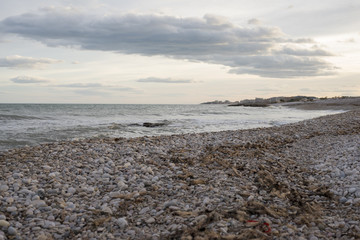 The coast in the prat de cabanes of castellon