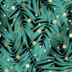 Tropical Palm leaves. seamless