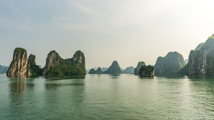 Halong Bay, Vietnam. Unesco World Heritage Site. Most popular place in Vietnam.