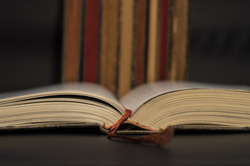 Opened old book