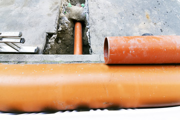 sanitation drain water  pipes to  repair or restoir  in street city