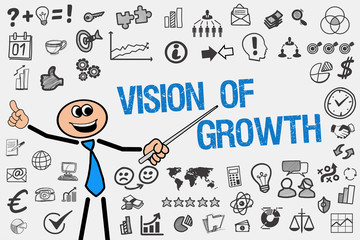 Vision of Growth / Mann mit Symbole