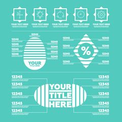 Infographic elements. Steps, icons and charts