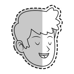 happy handsome young man icon image vector illustration design 
